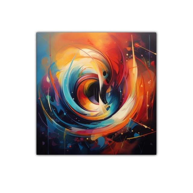 Cuadro decorativo con movimiento y colores intensos