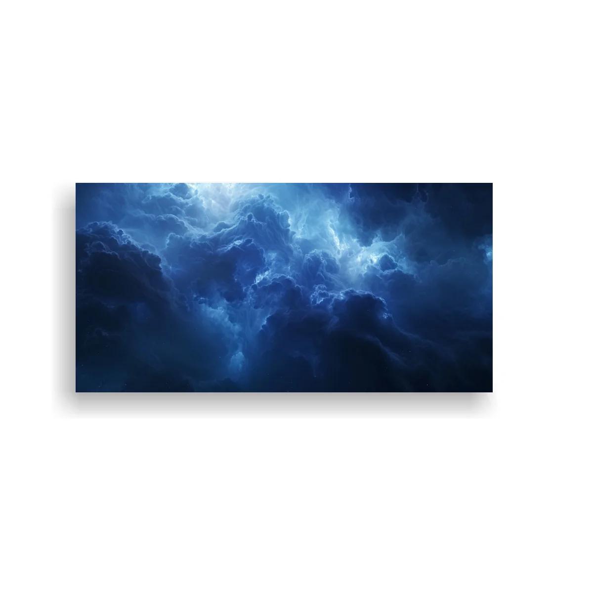 Cuadro nubes de tormenta con sombras profundas