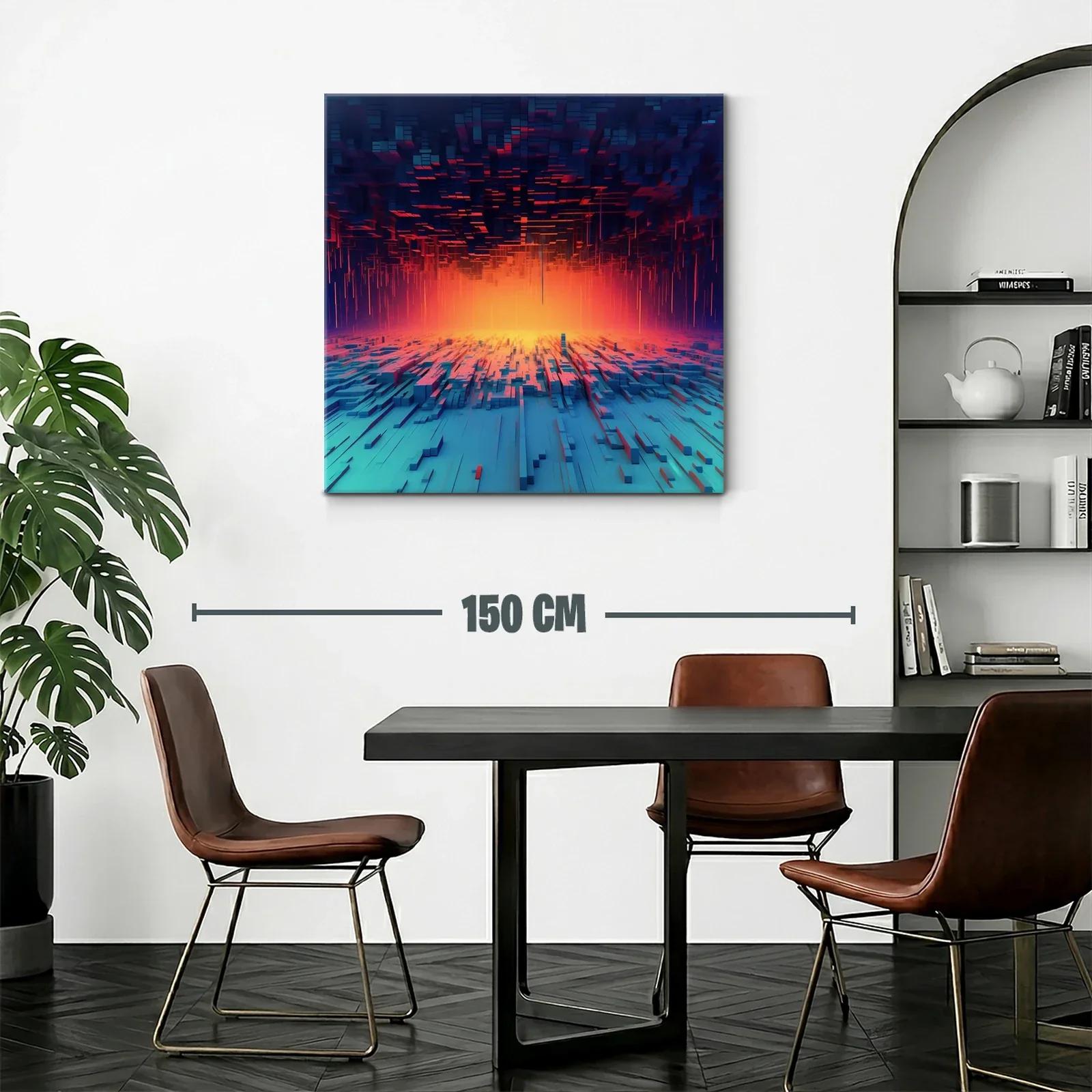 Paisaje abstracto futurista con luces intensas — miniatura 2