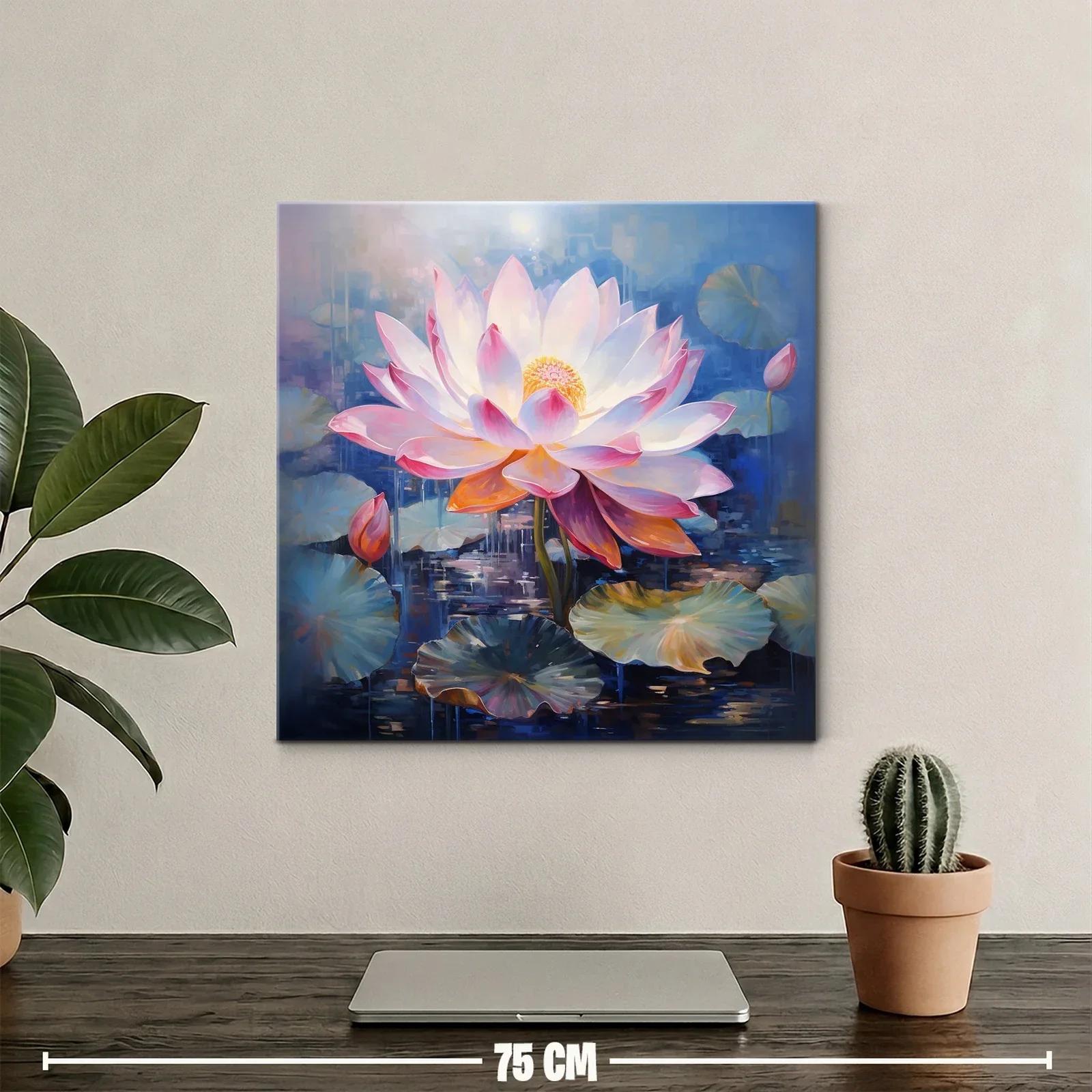 Exquisita flor de loto en armonía acuática y luz suave — miniatura 2
