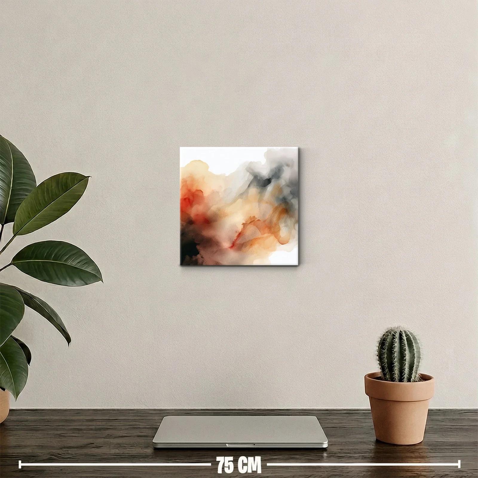 Cuadro decorativo con tonos cálidos y abstractos suaves — miniatura 2