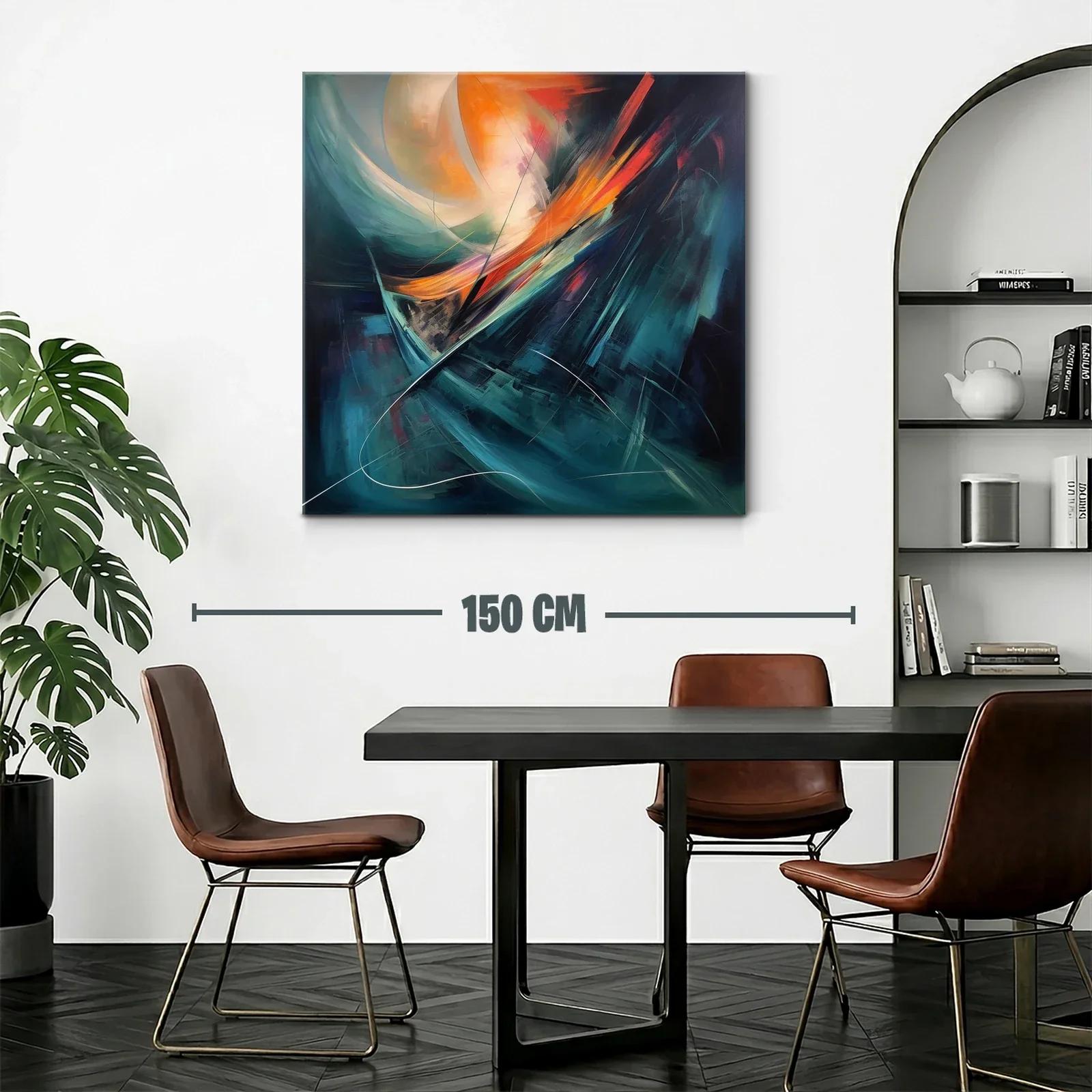 Composición abstracta con tonos vibrantes y profundidad dinámica — miniatura 2
