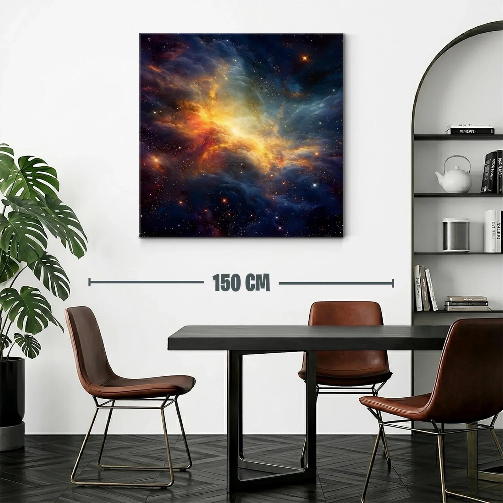 Cielo estrellado con nebulosa en tonos cálidos y fríos — miniatura 2