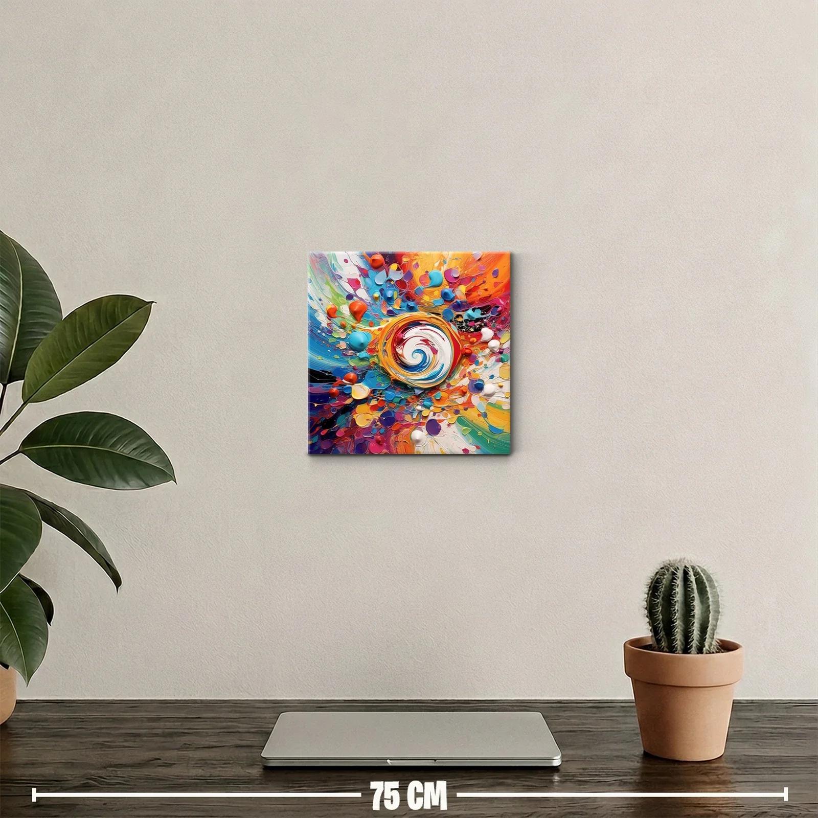 Explosión de color con remolino central vibrante — miniatura 2