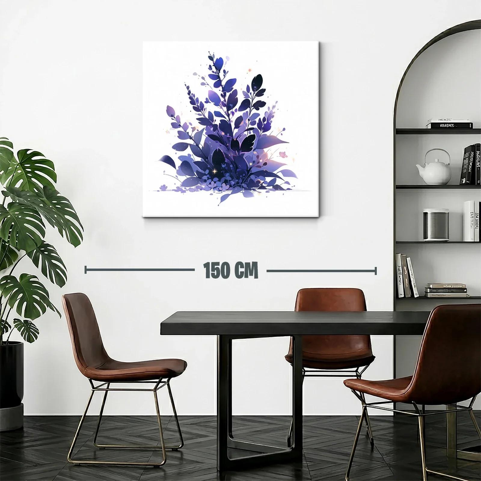 Composición de hojas en tonos púrpura y azul profundo — miniatura 2