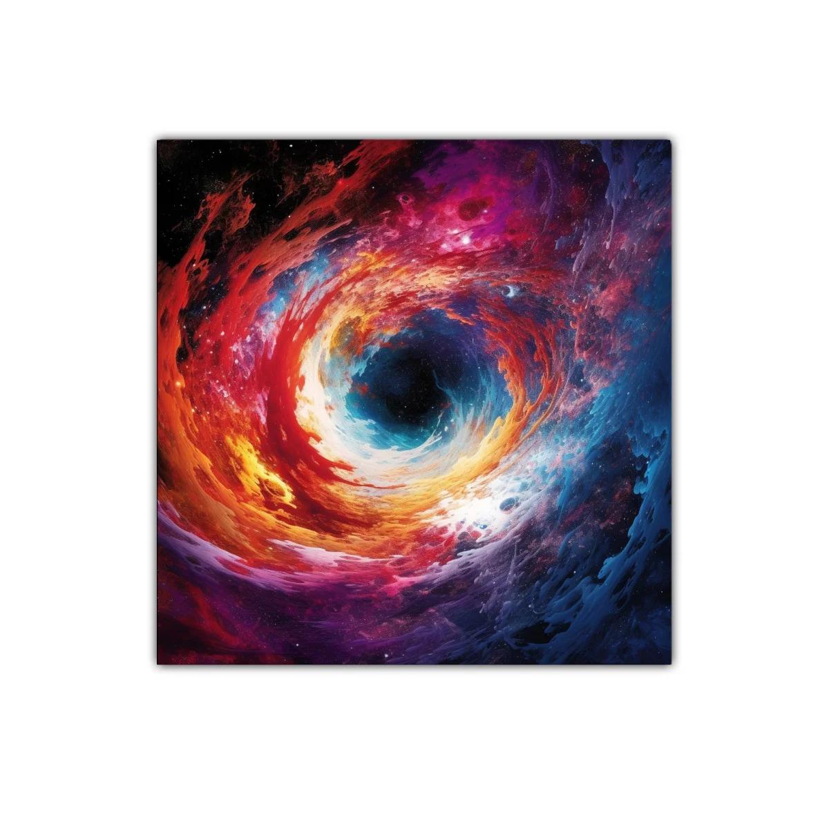 Explosión de color cósmico en espiral vibrante