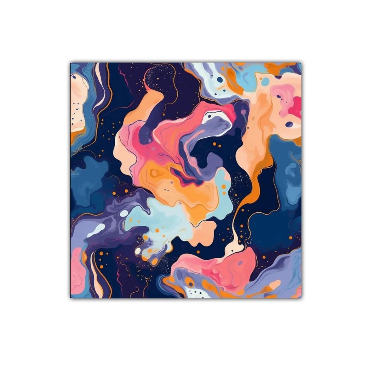 Cuadro decorativo de arte abstracto con colores vibrantes