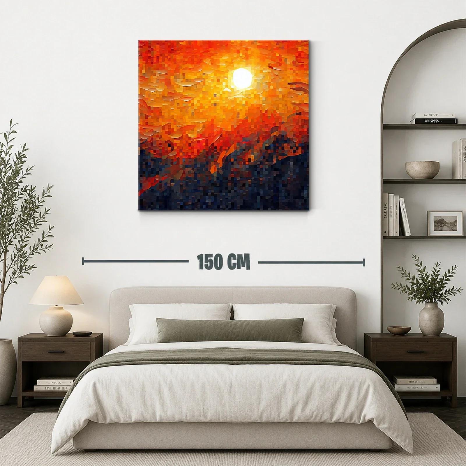 Atardecer vibrante con mosaico de tonos cálidos y fríos — miniatura 3