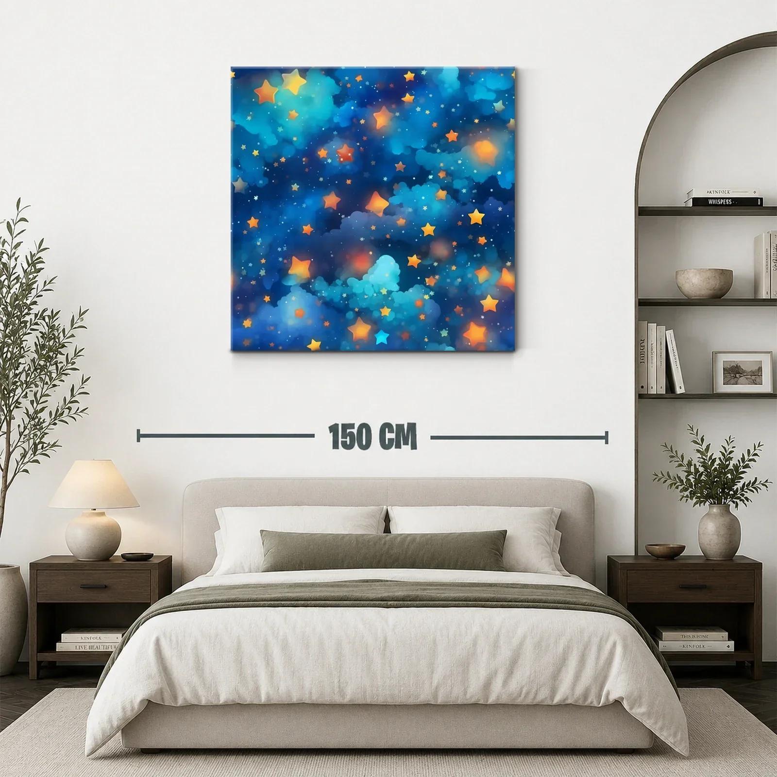 Cuadro Estrellas Brillantes en Fondo Azul Profundo — miniatura 3