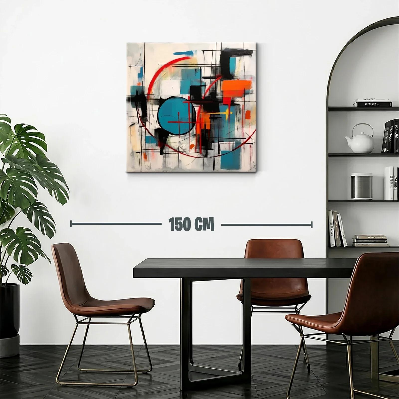 Composición Abstracta con Circulos y Líneas Geométricas — miniatura 2