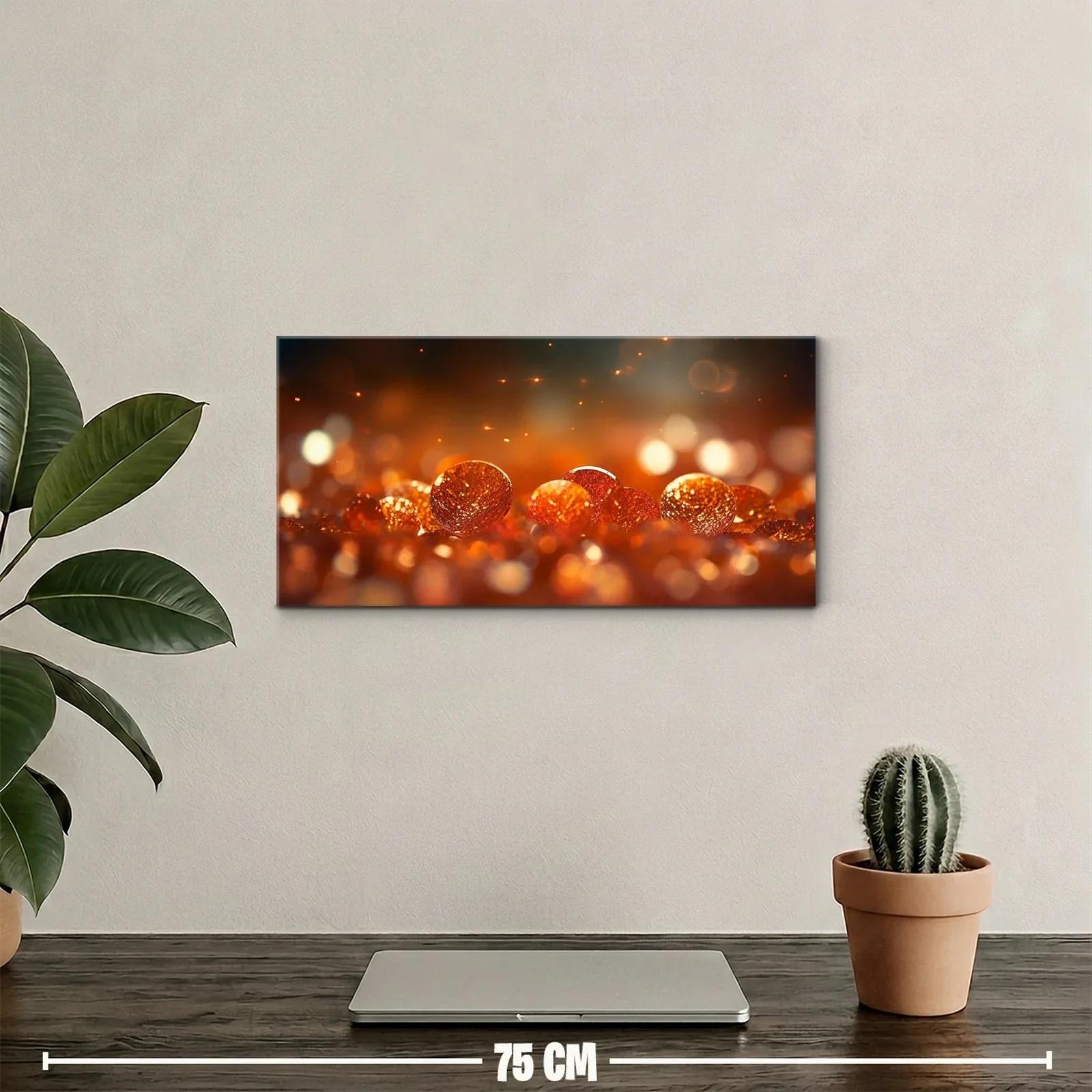 Cuadro esferas brillantes naranjas con brillos especulares — miniatura 2