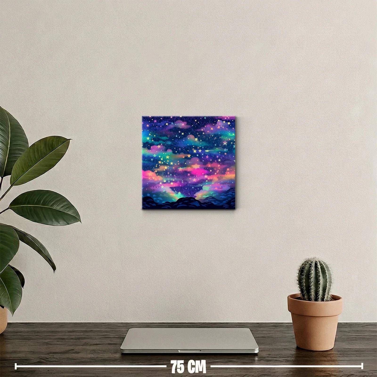 Cuadro decorativo cielos estrellados con tonos vibrantes — miniatura 2