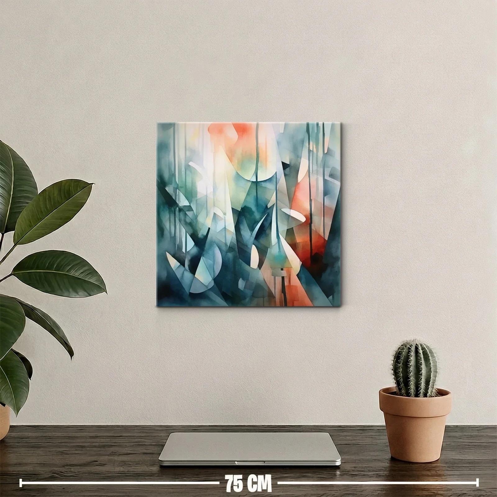 Arte abstracto con formas geométricas y tonos suaves — miniatura 2