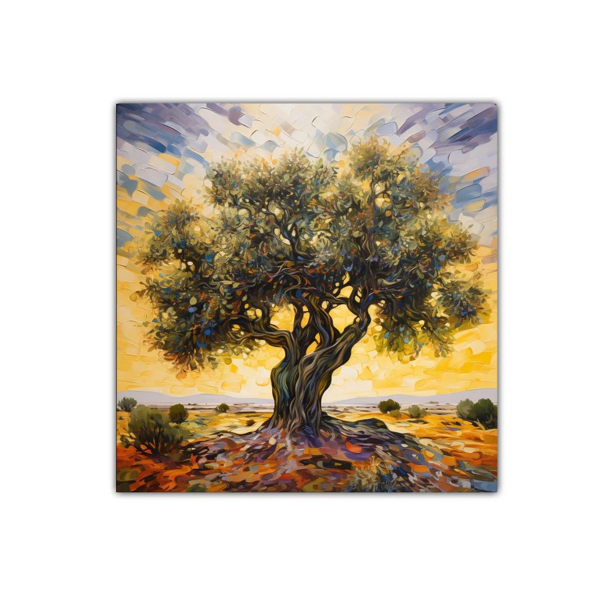 Magnífico árbol solitario en paisaje cálido y vibrante — imagen principal