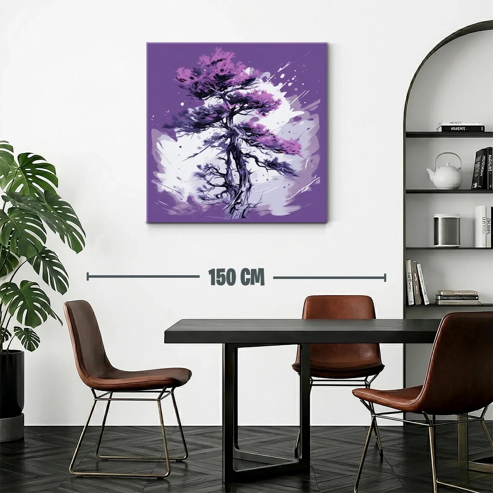 Árbol abstracto con vibrantes tonos morados y lilas — miniatura 2