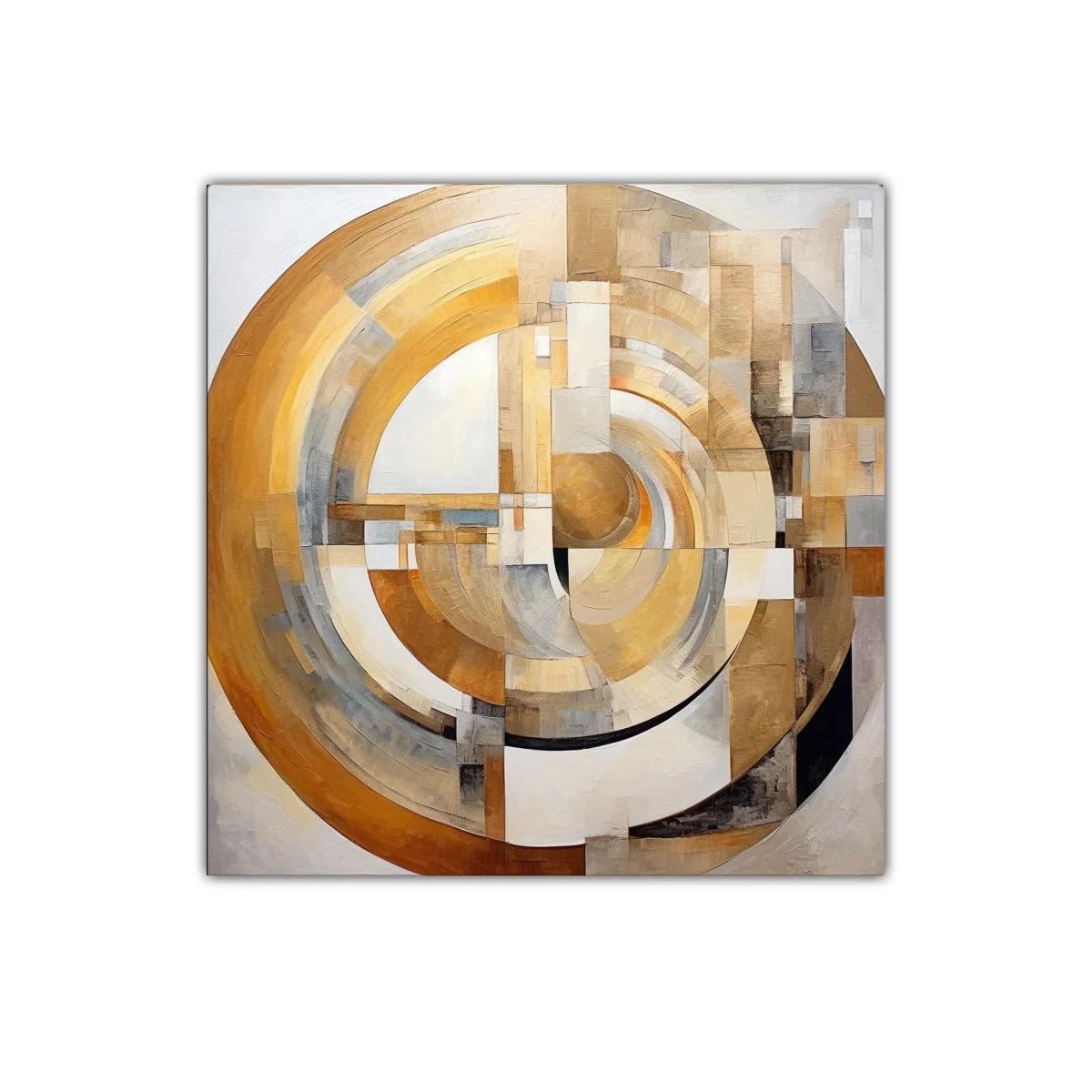 Cuadro decorativo con diseño geométrico y tonos cálidos — imagen principal