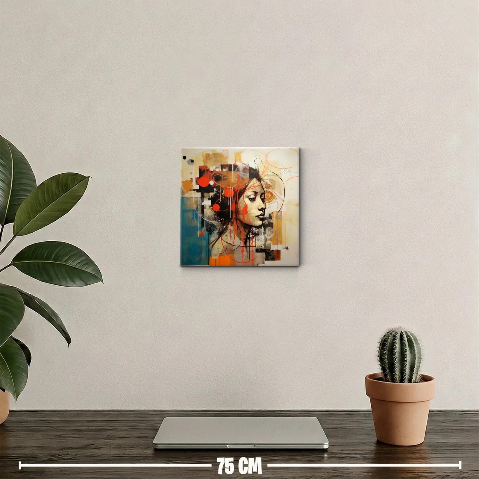 Retrato abstracto de mujer con dinamismo y color vibrante — miniatura 2