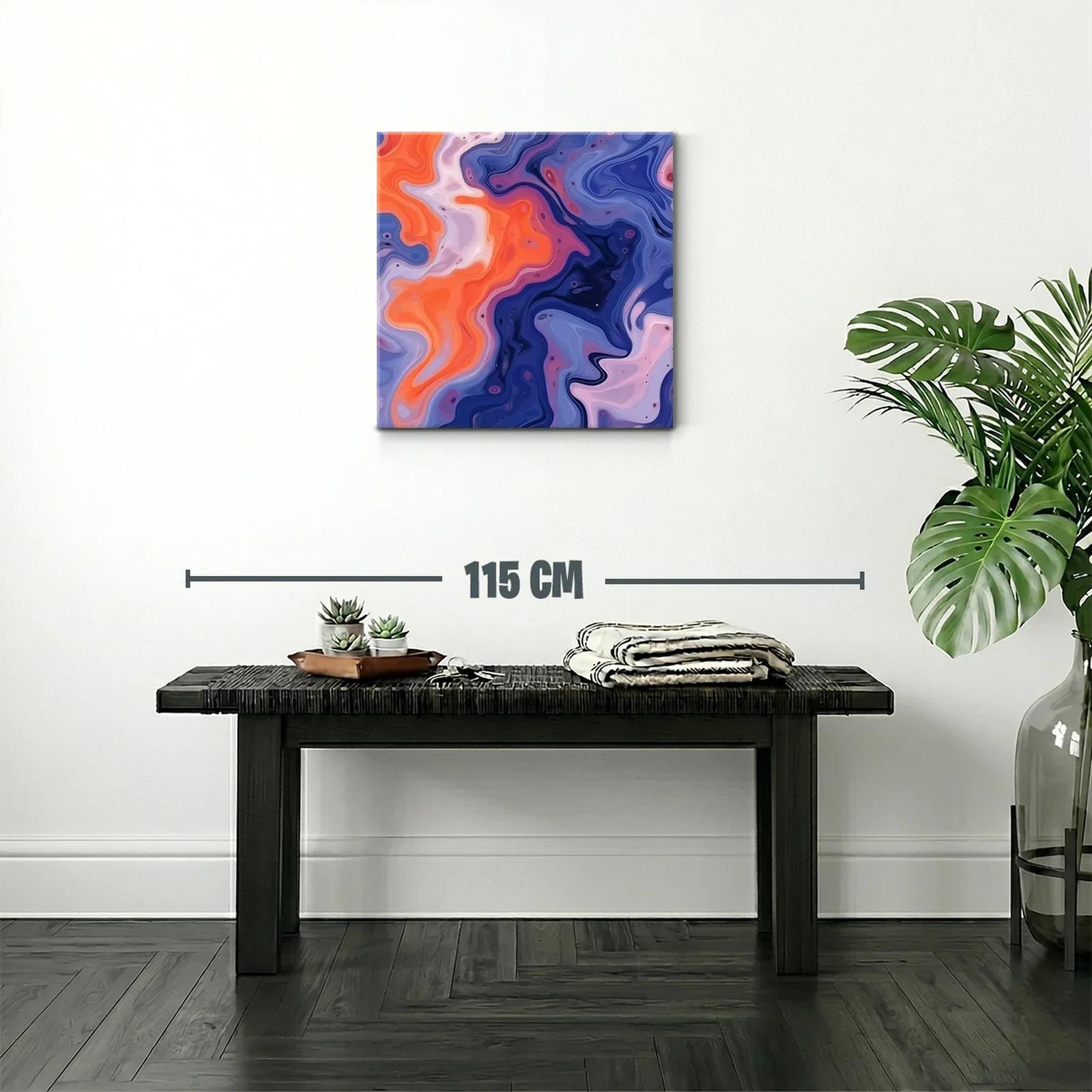 Composición abstracta con fluidas formas en tonos vivos — miniatura 2
