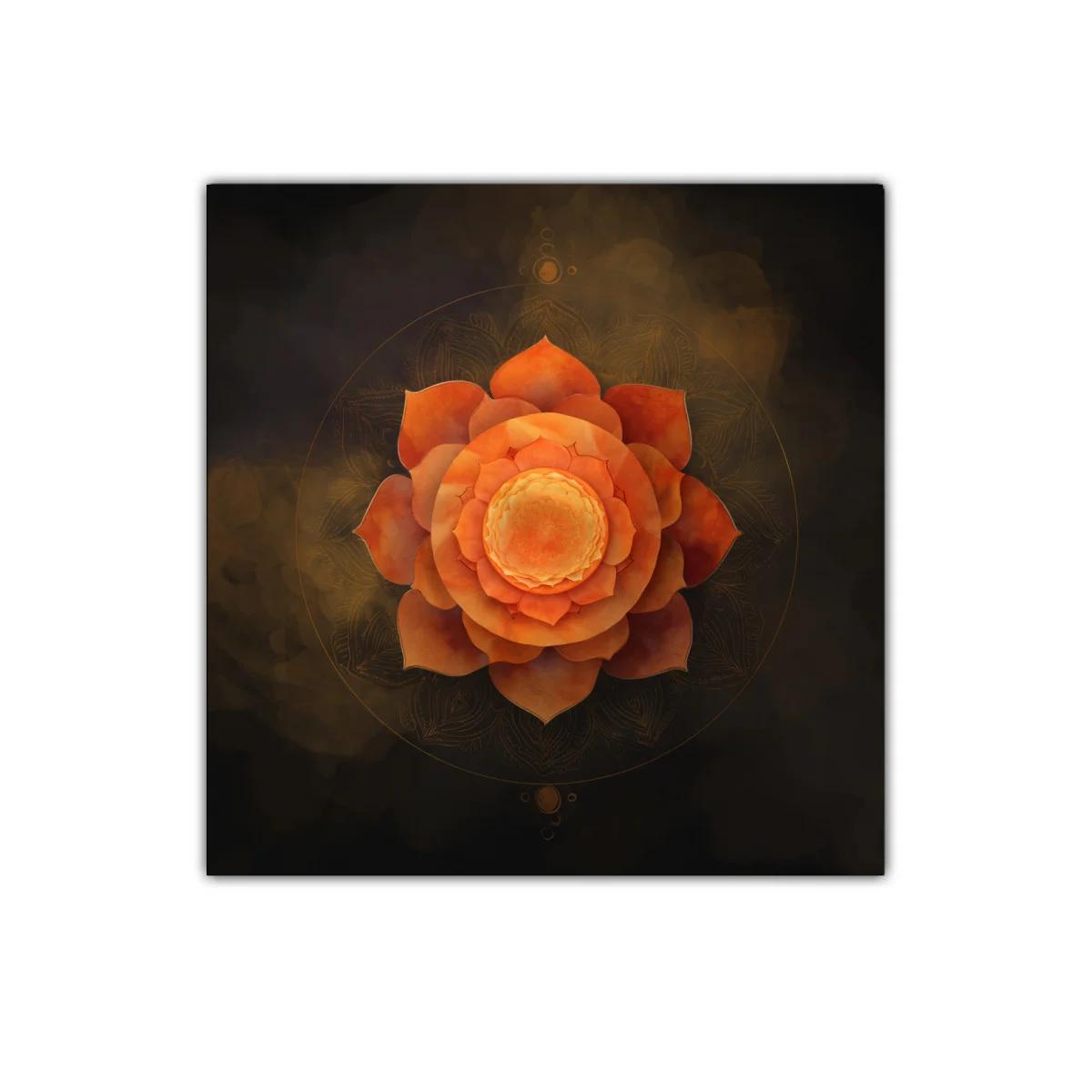 Flor Mandala en Tonos Cálidos para Espacios Zen — imagen principal