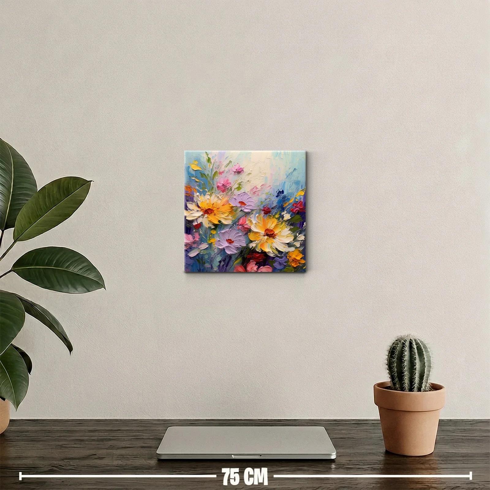 Cuadro con vibrante ramo de flores en tonos alegres — miniatura 2