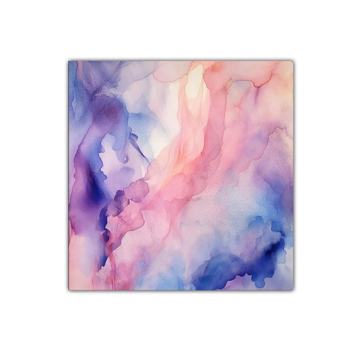 Cuadro abstracto con suaves tonalidades pastel y azules — miniatura 1