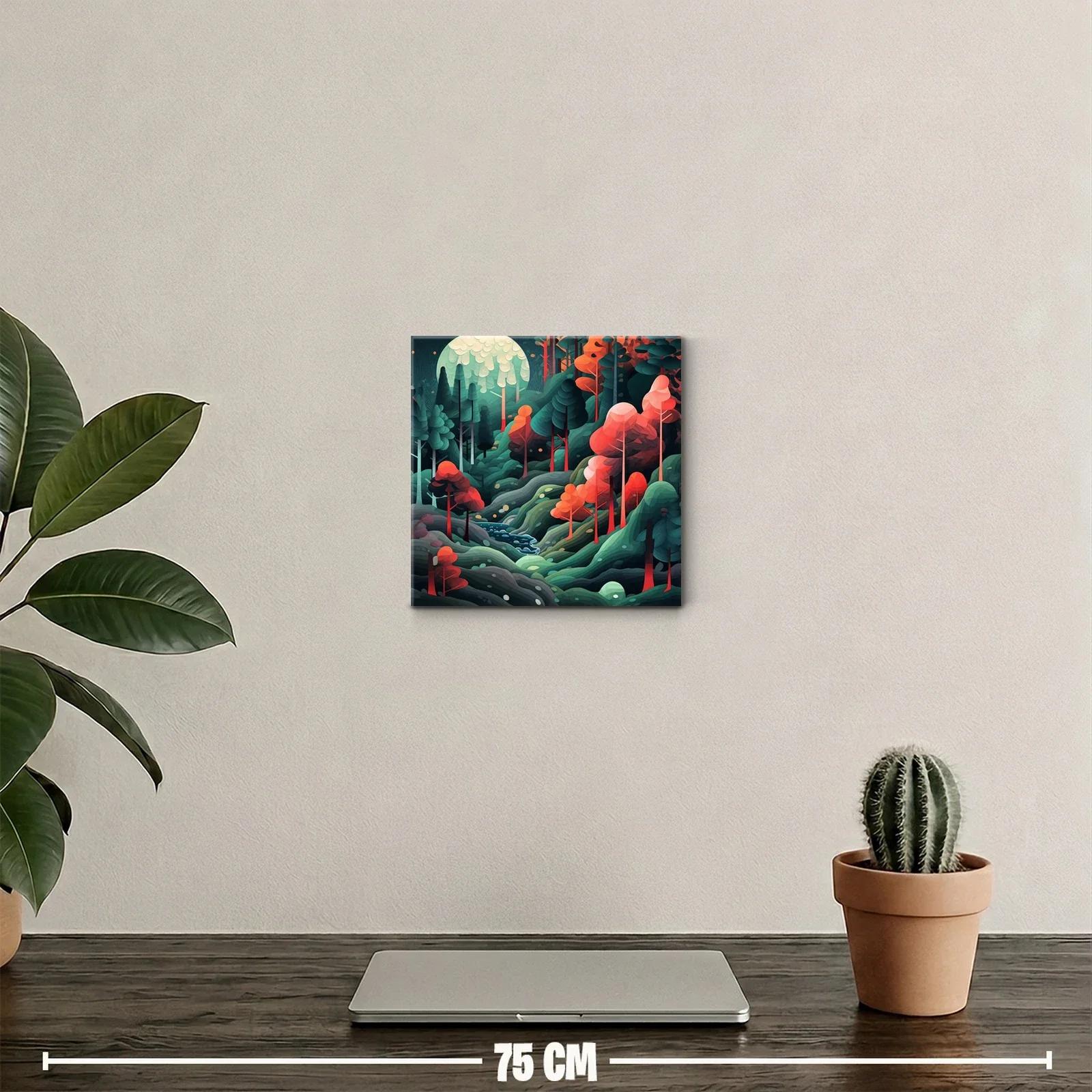 Bosque de ensueño con colores vibrantes y atmósfera mágica — miniatura 2