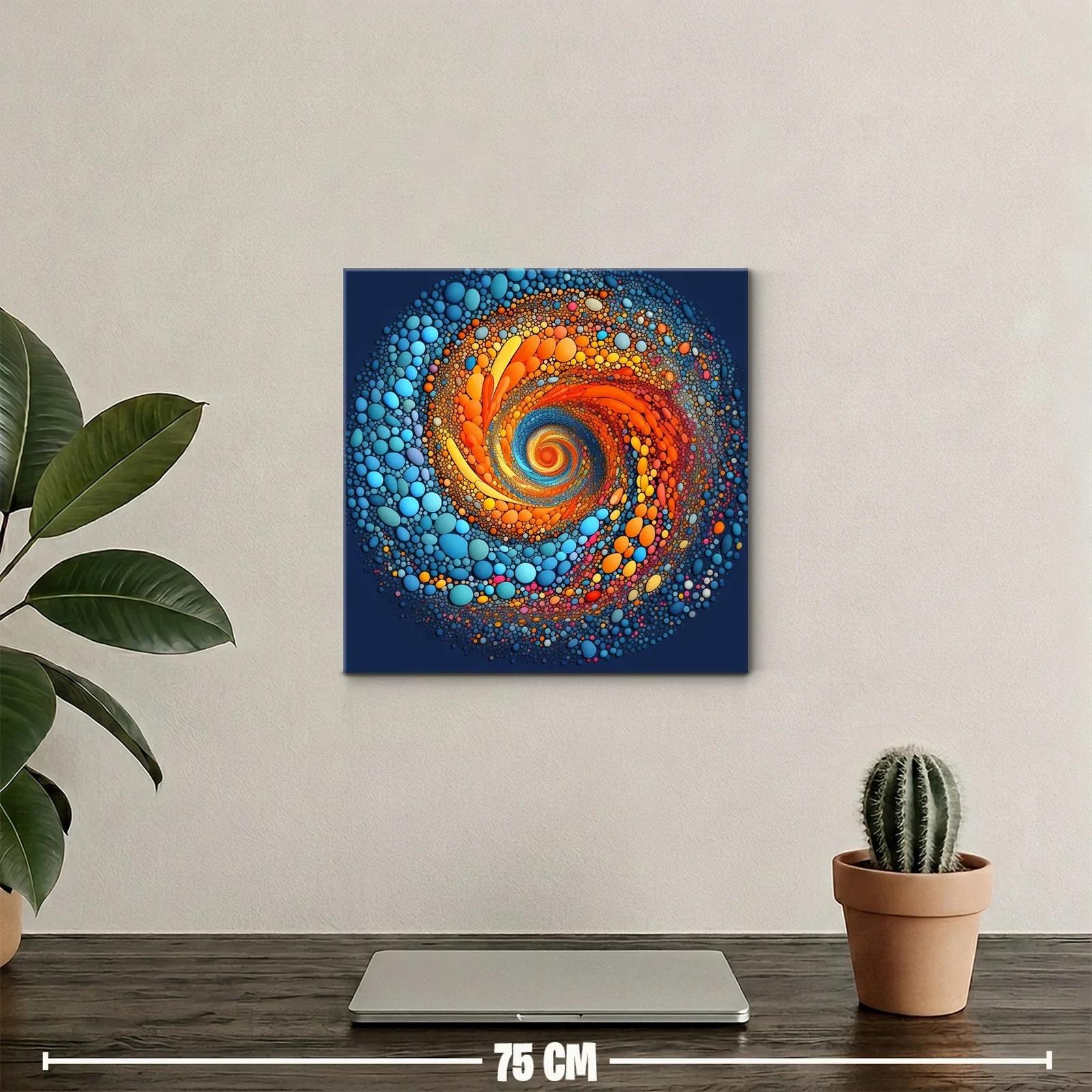 Explosión cromática en espiral de formas circulares — miniatura 2