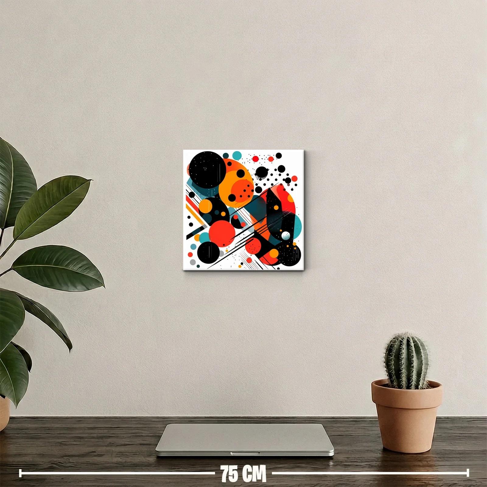 Composición abstracta con círculos y líneas en colores vivos — miniatura 2