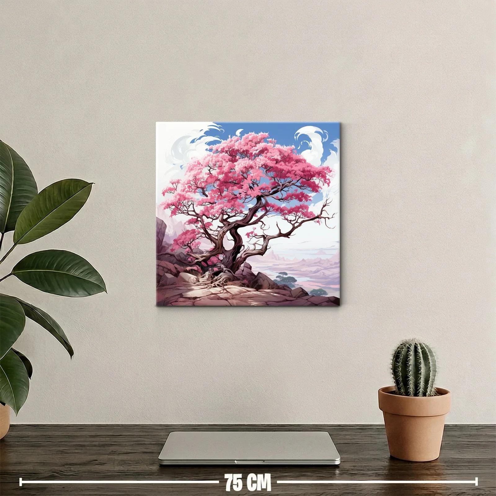 Impresionante árbol de flores rosas en paisaje sereno — miniatura 2