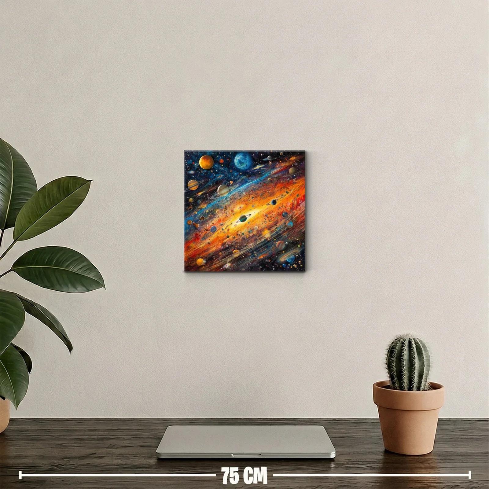 Explosión Cósmica de Planetas en Colores Vibrantes — miniatura 2