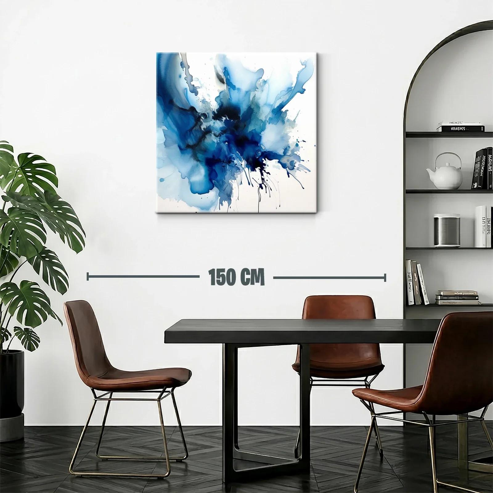 Diseño abstracto en intensos tonos azules y blancos — miniatura 2