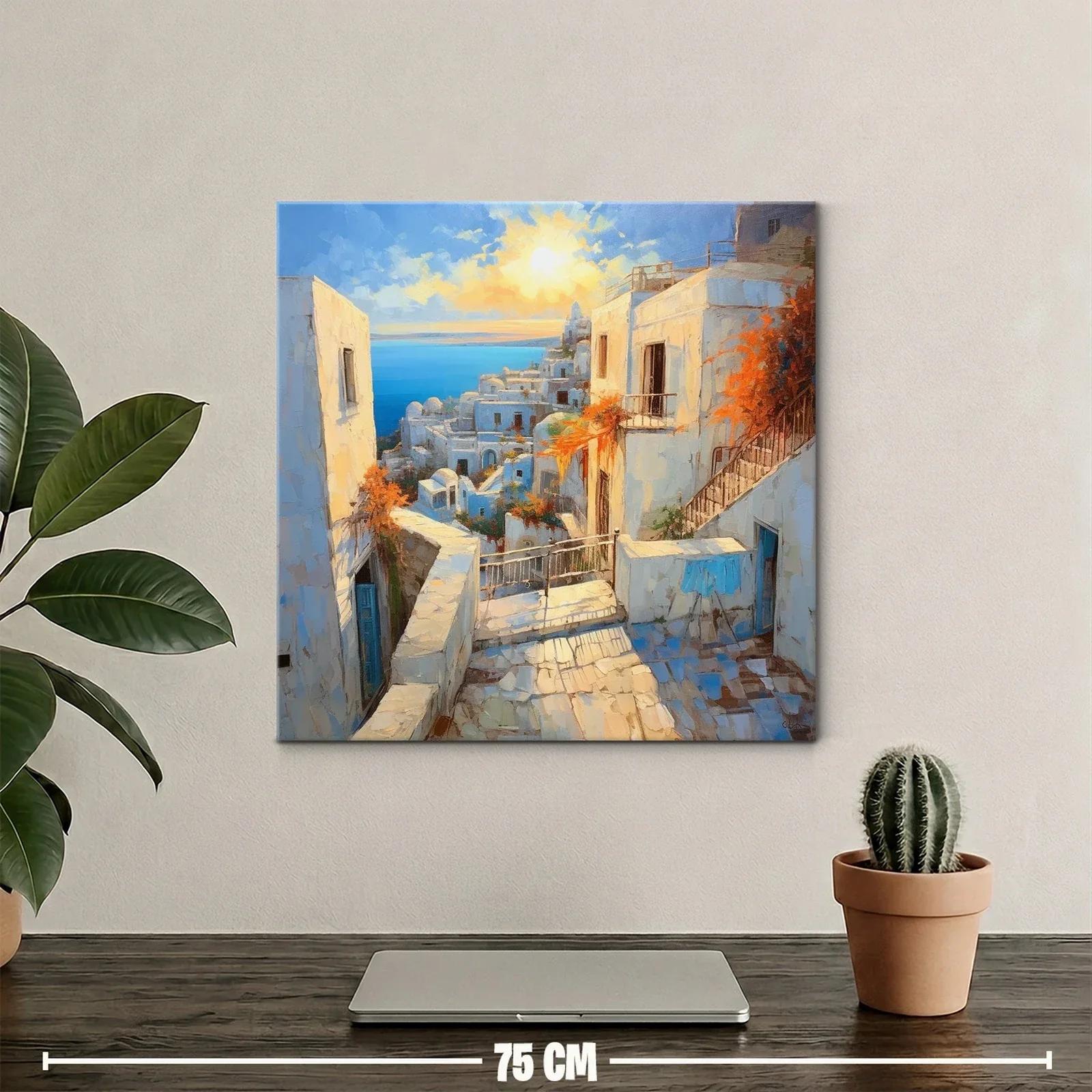 Pintoresco atardecer en pueblo costero mediterráneo — miniatura 2
