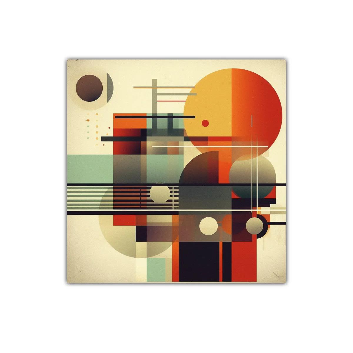 Composición geométrica abstracta en tonos cálidos y neutros — imagen principal