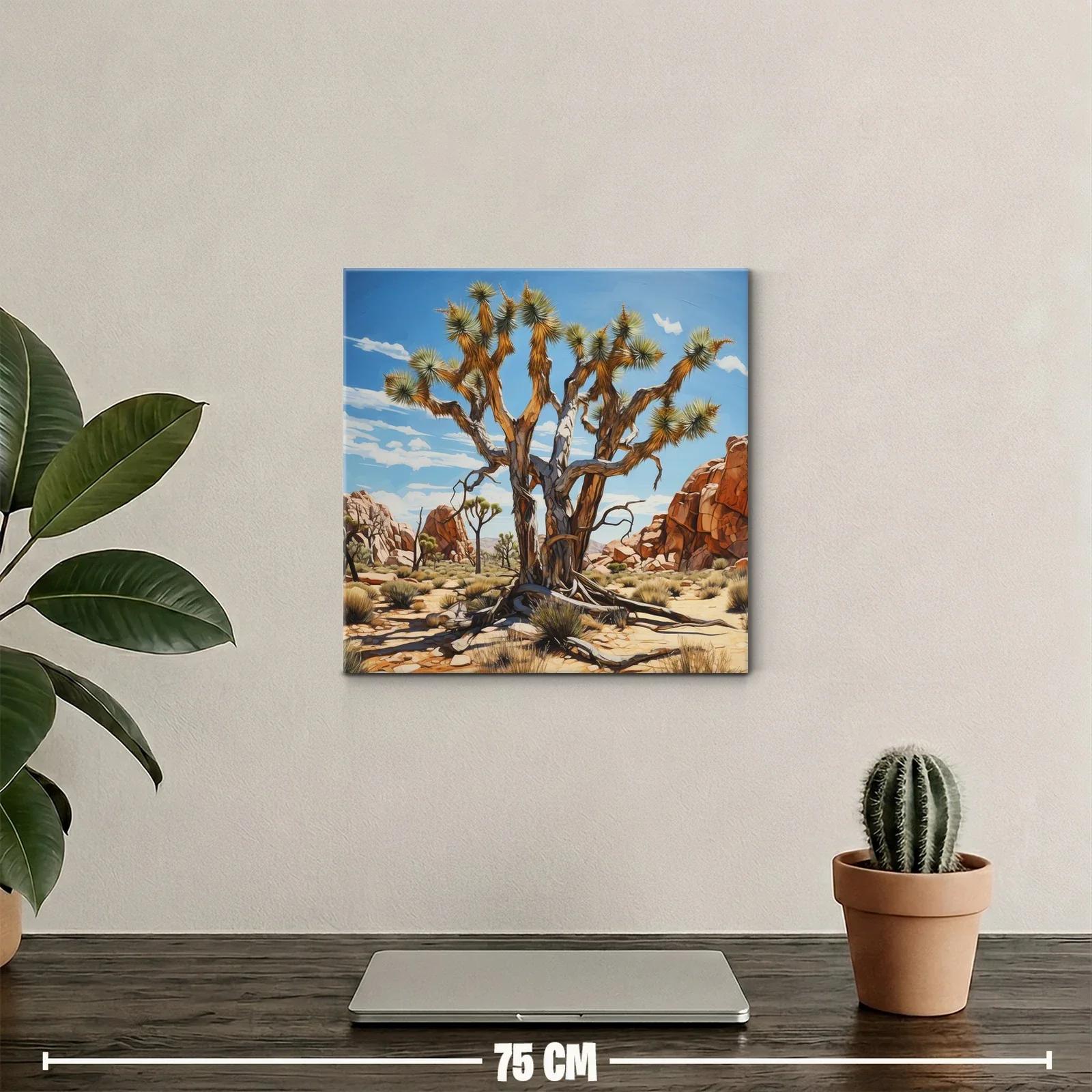 Árbol desértico en paisaje rocoso bajo cielo azul — miniatura 2