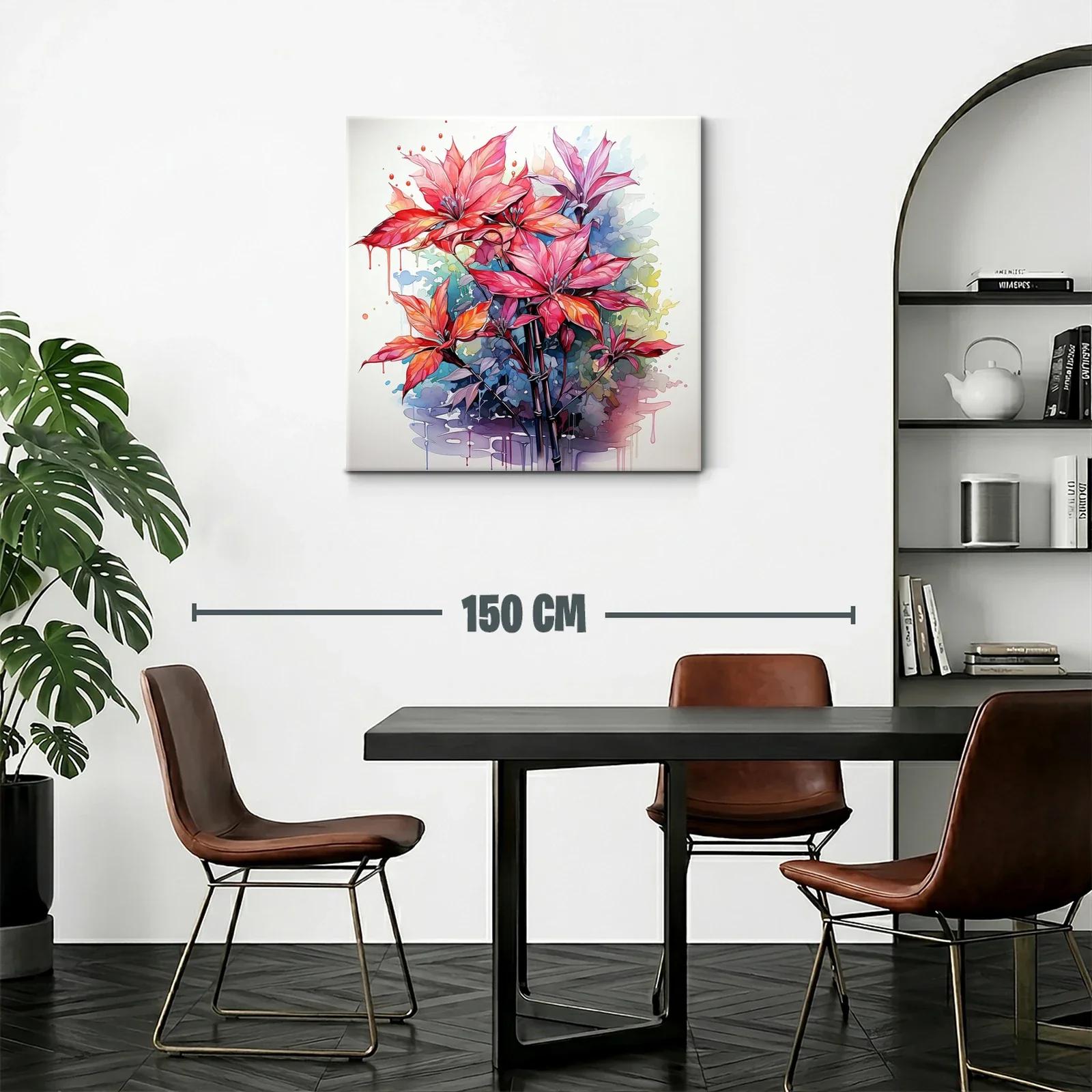 Flores vibrantes con tonos rojos y lilas detalles — miniatura 2
