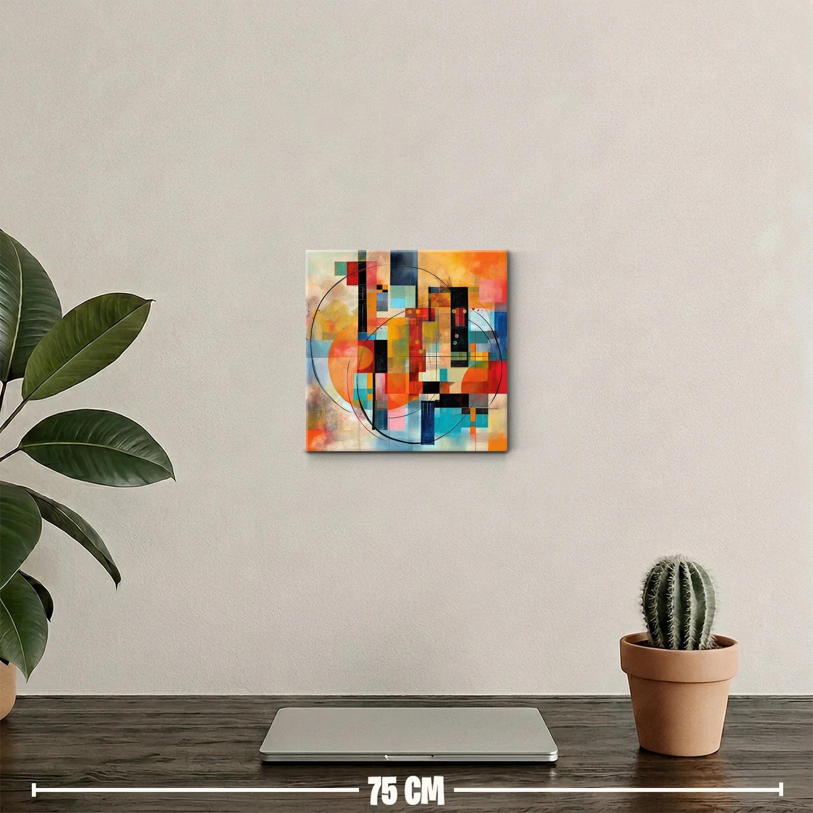 Composición abstracta con tonos cálidos y formas geométricas — miniatura 2