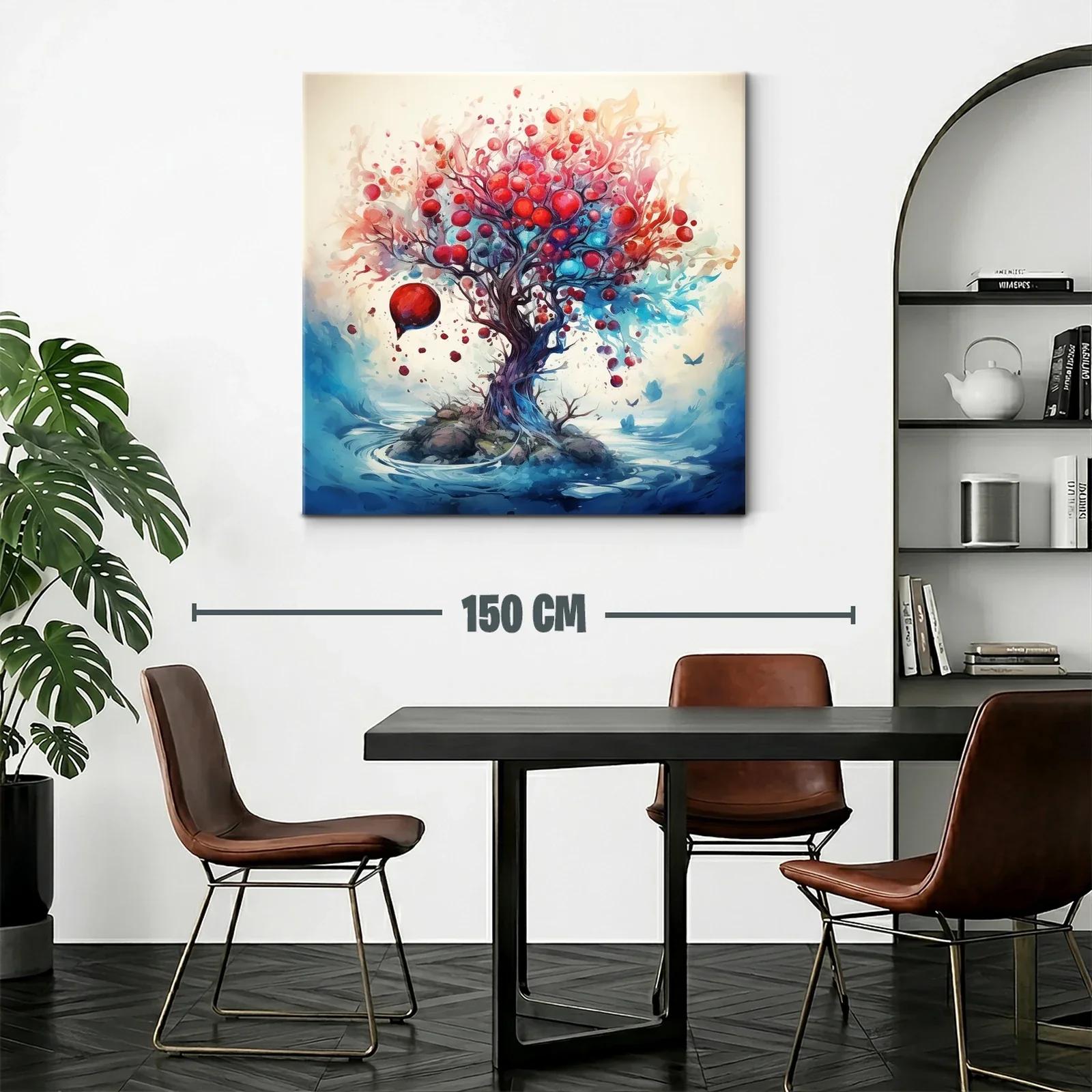 Árbol de frutos rojos con paisaje onírico y acuático — miniatura 2