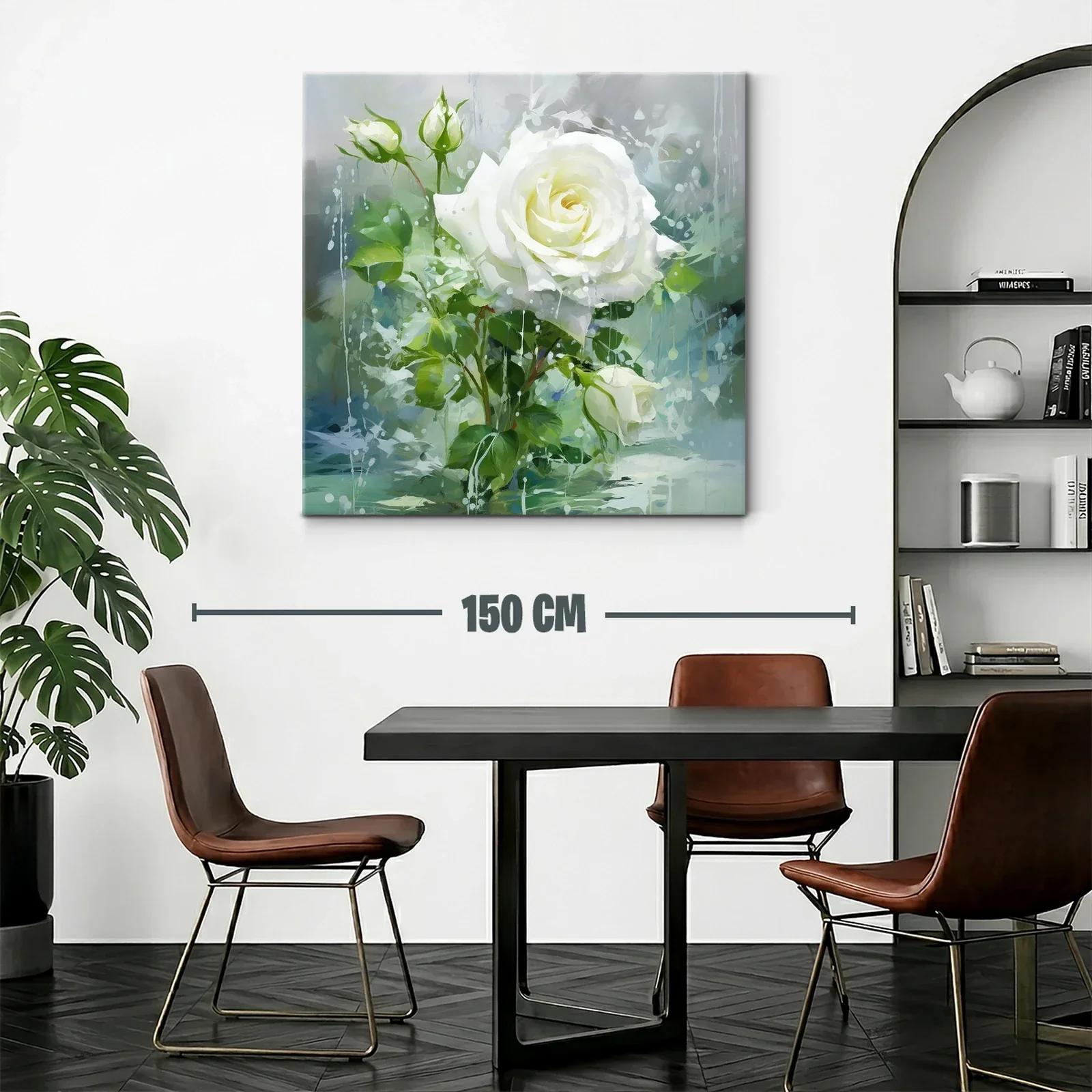 Rosa blanca en delicado encuadre de naturaleza serena — miniatura 2