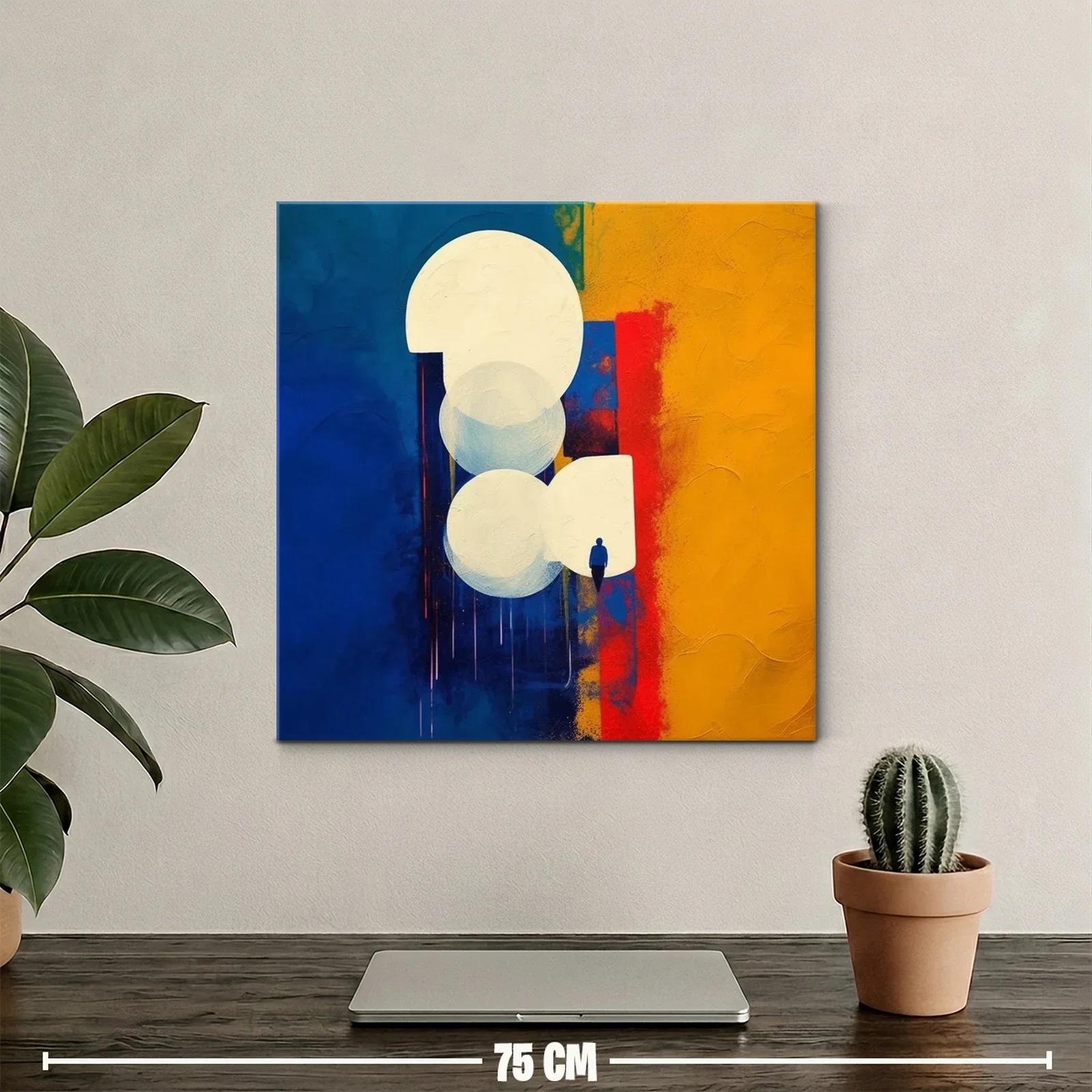 Composición abstracta con formas circulares y contrastes vivos — miniatura 2