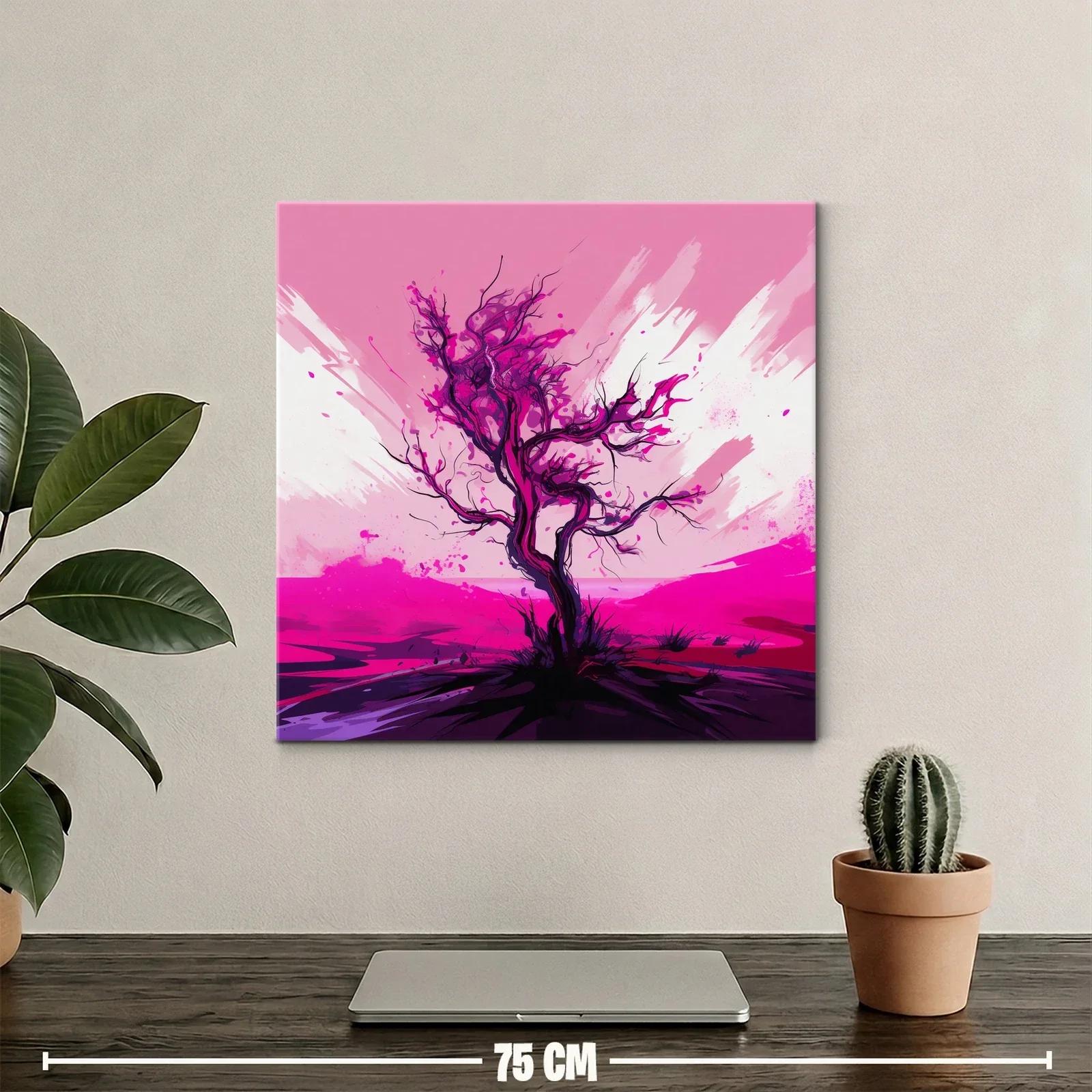Árbol vibrante en tonos fucsias y rosas intensos — miniatura 2