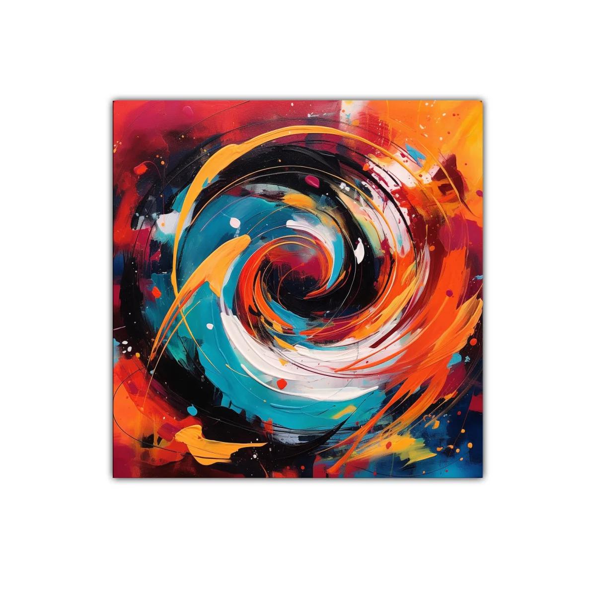 Explosión de color con espiral vibrante y dinámica