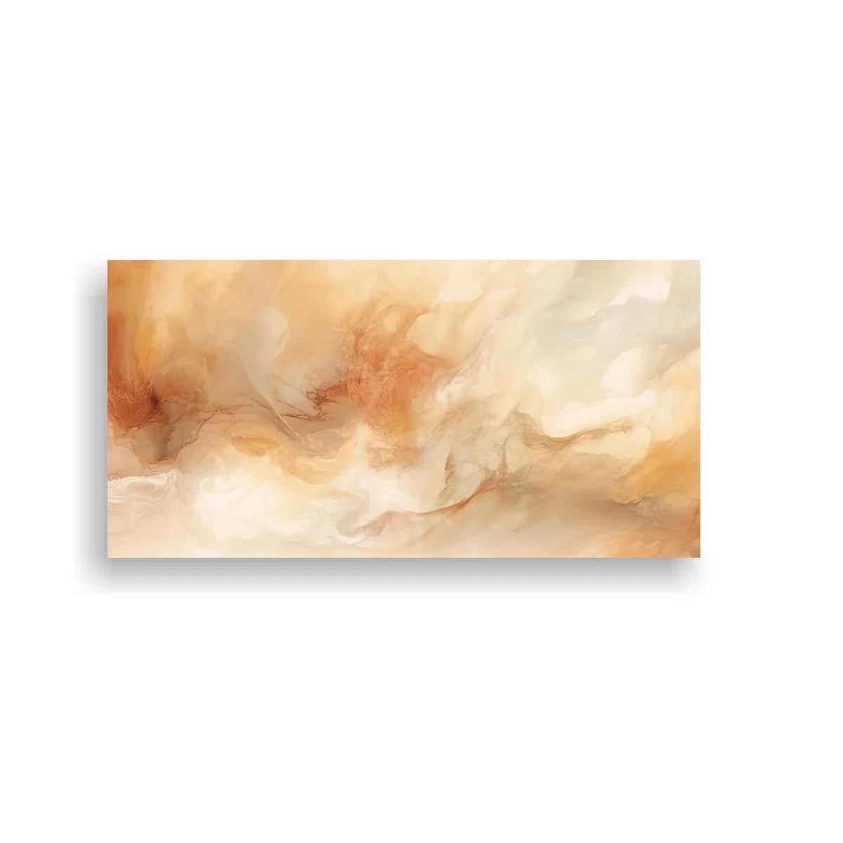 Cuadro nube de humo beige y coral