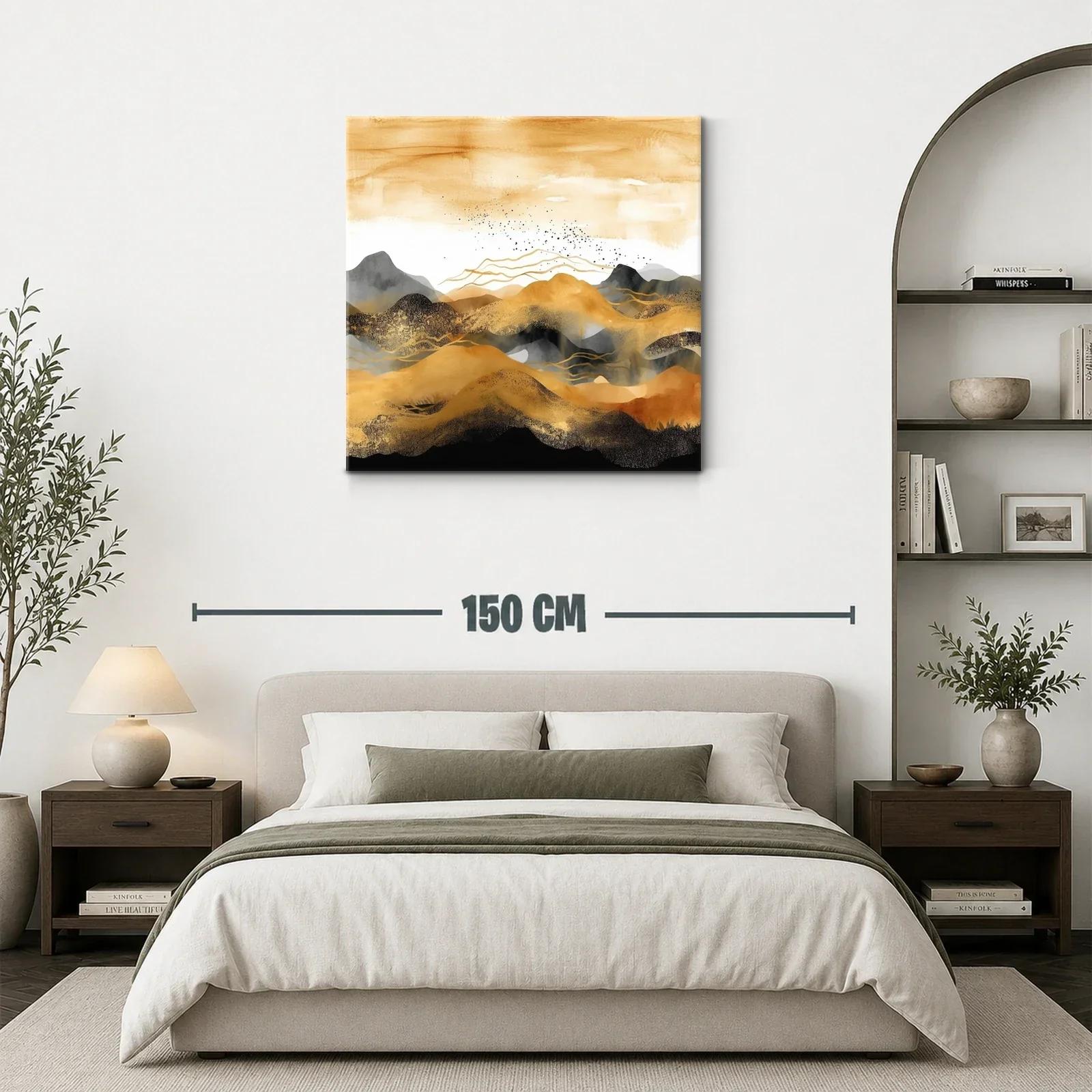 Paisaje abstracto en tonos tierra y negros cálidos — miniatura 3
