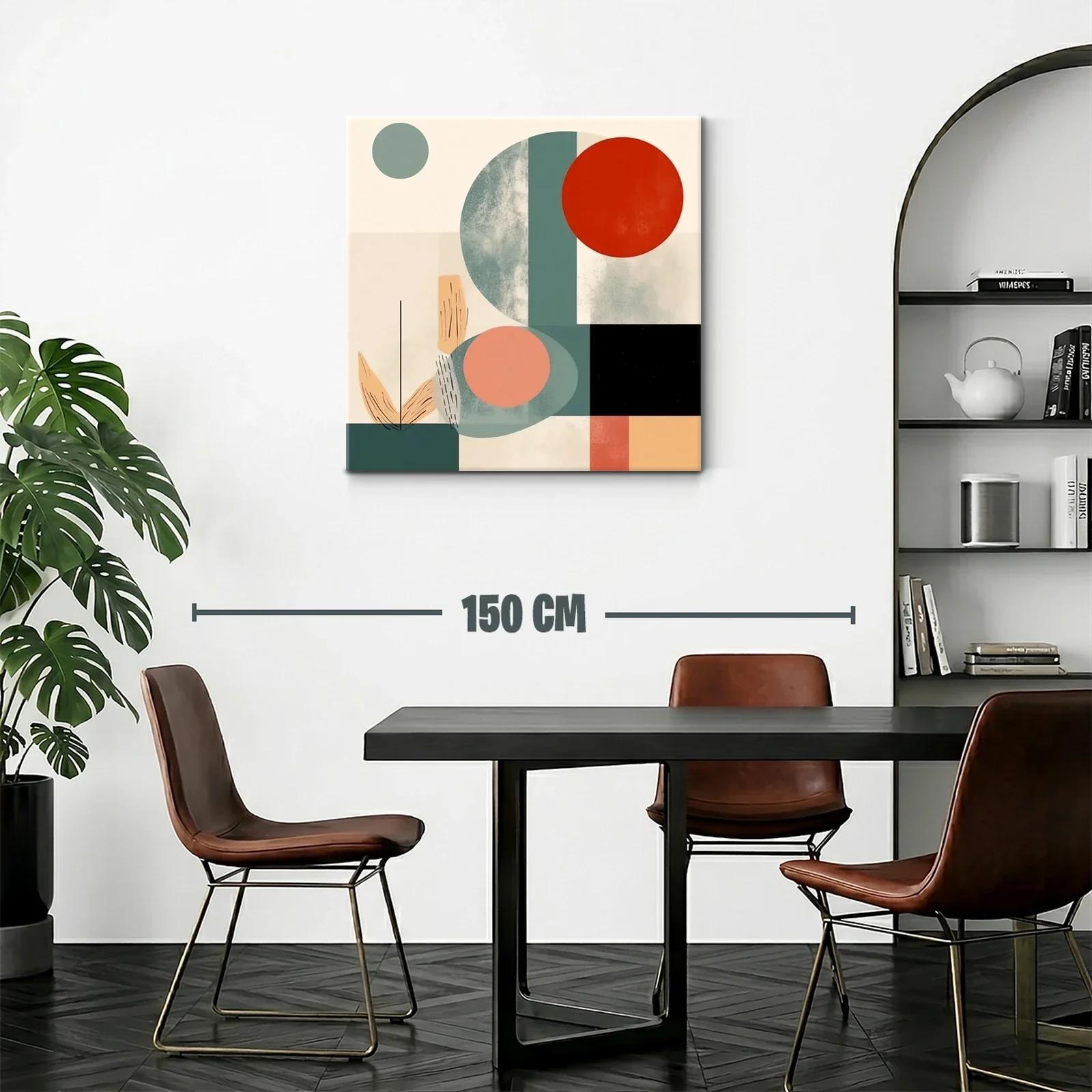 Composición abstracta con formas geométricas y tonos cálidos — miniatura 2