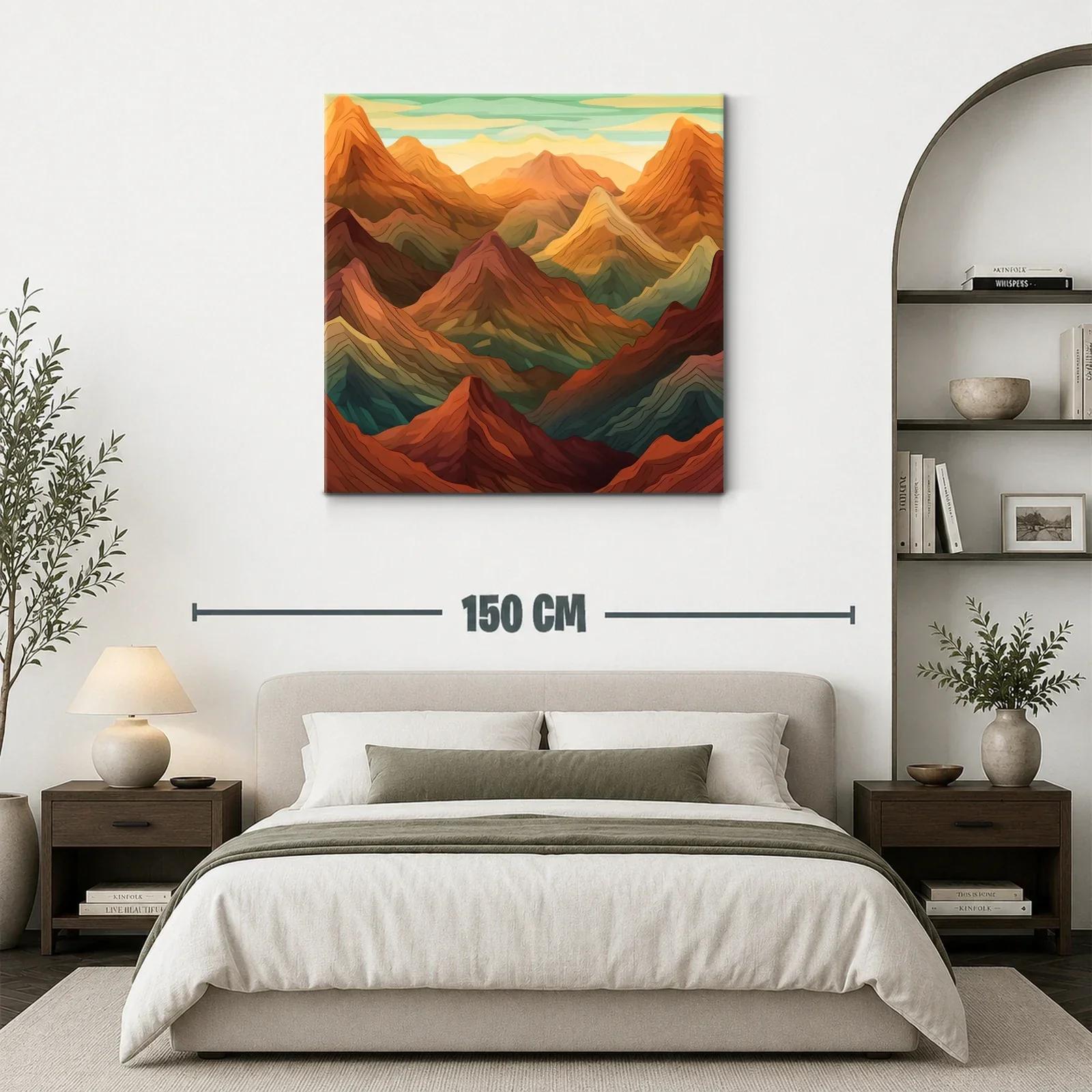 Montañas abstractas con tonos cálidos al atardecer — miniatura 3