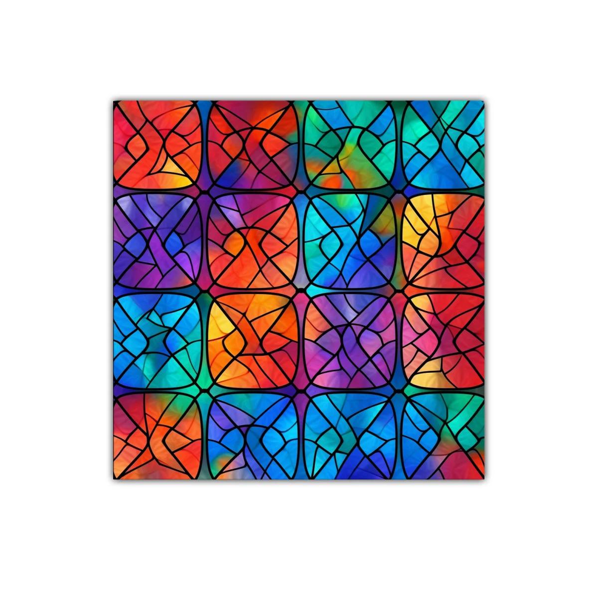 Cuadro decorativo con diseño abstracto y vibrante colorido