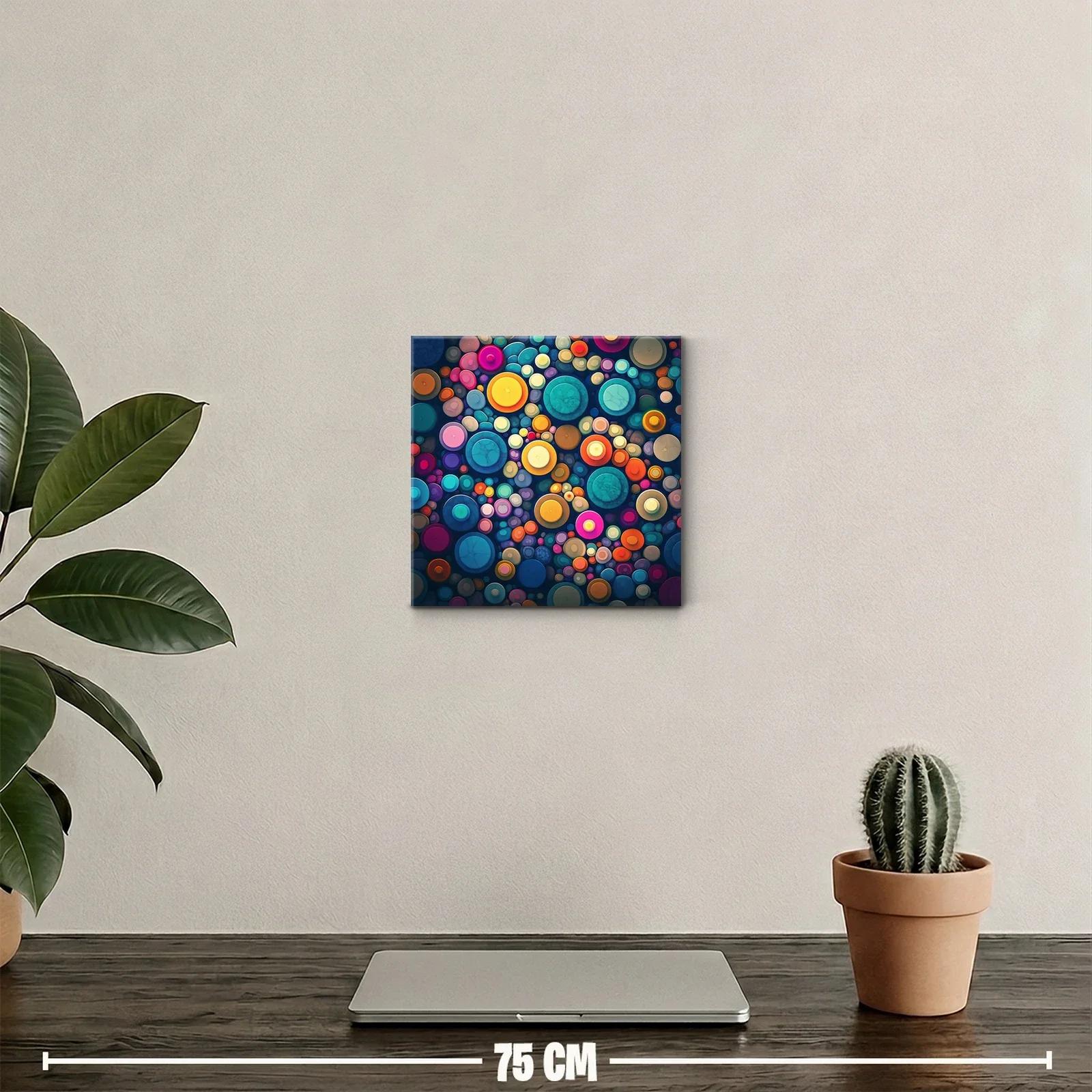 Composición colorida de círculos vibrantes en armonía dinámica — miniatura 2