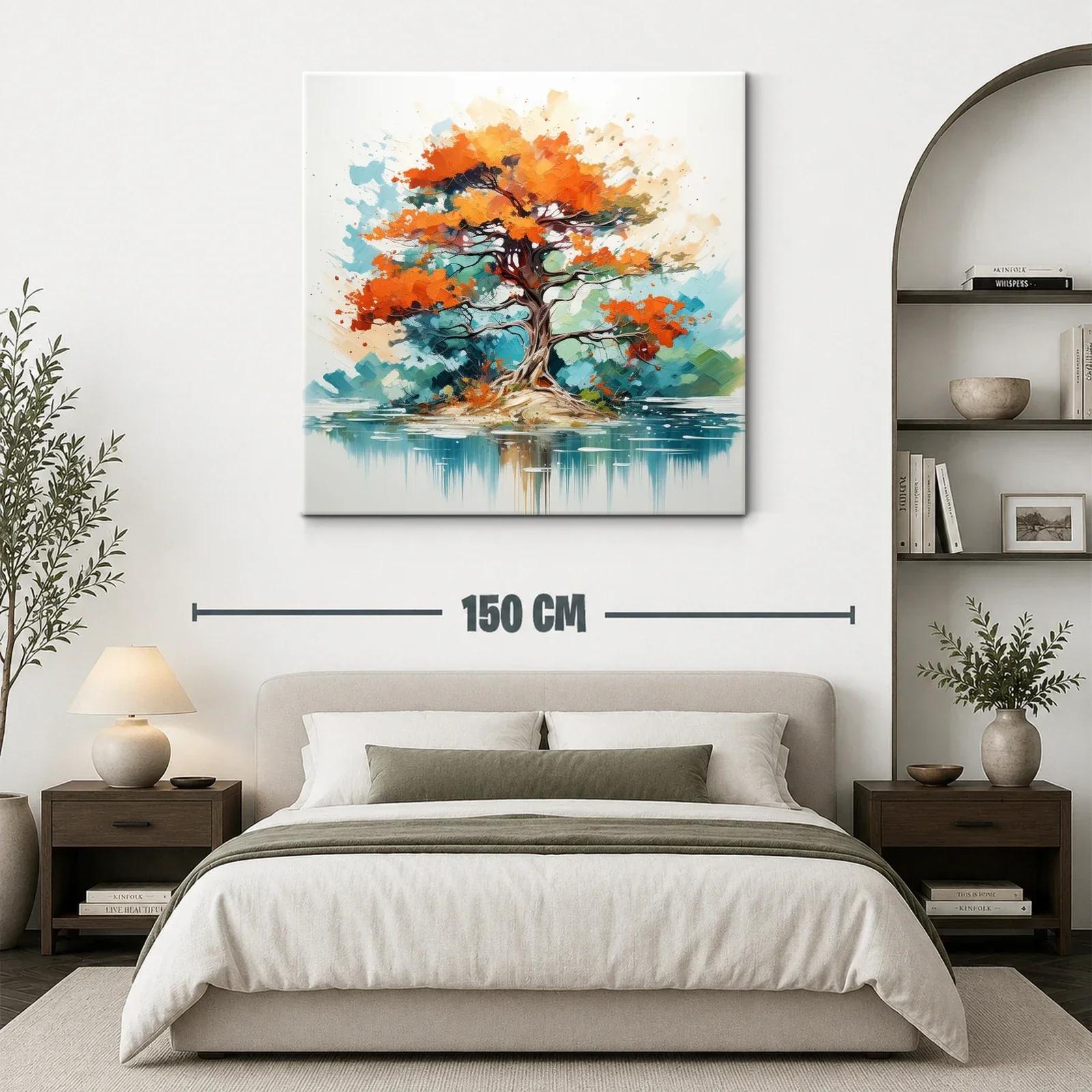 Árbol vibrante en paisaje sereno junto al agua — miniatura 3