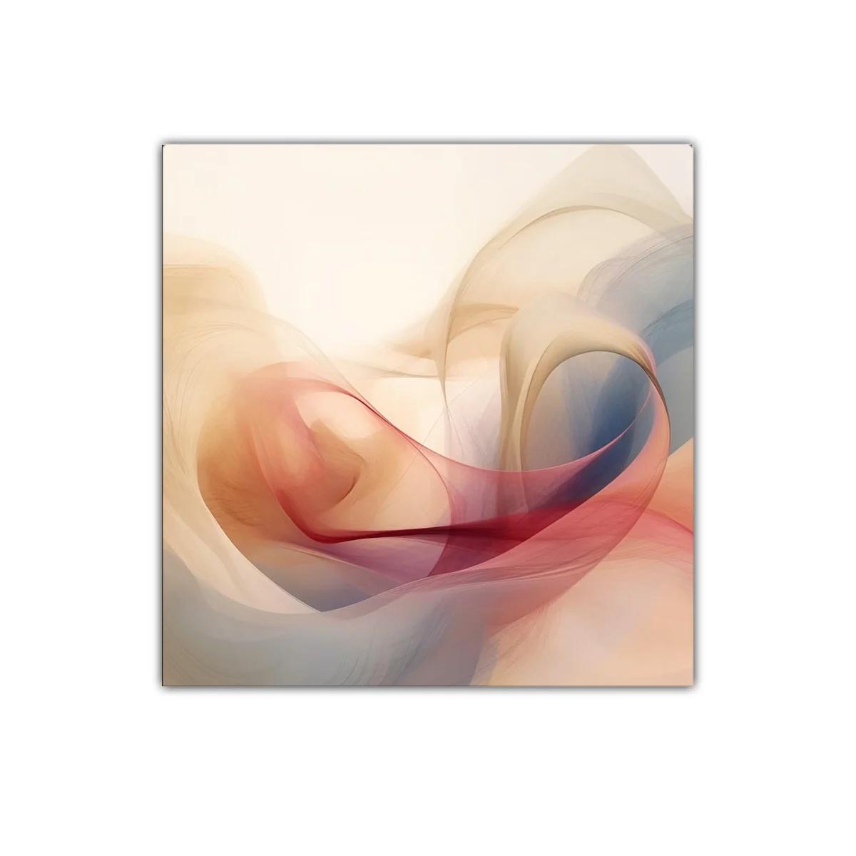 Composición abstracta en tonos cálidos y suaves formas ondulantes — imagen principal