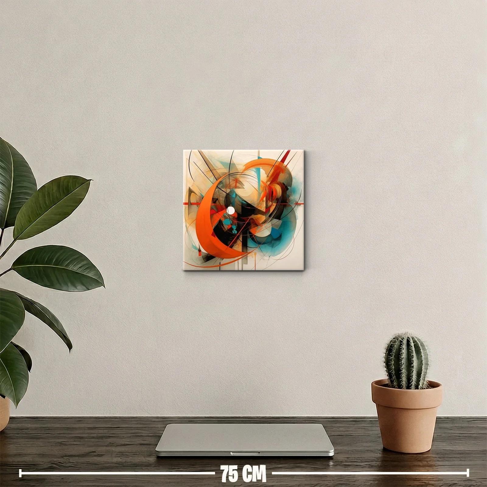 Composición abstracta con formas curvas y colores vibrantes — miniatura 2